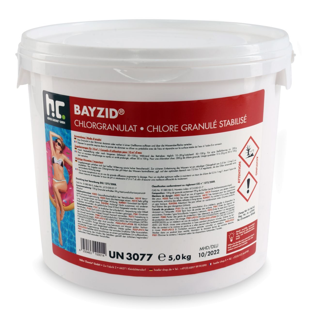 BAYZID 10 kg Bayzid® Granulé de chlore choc (2 x 5 kg)