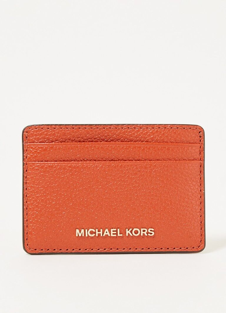 Michael Kors Porte-cartes Jet Set en cuir - Rouge-orange