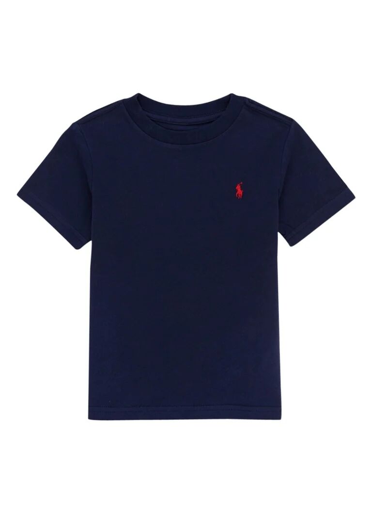 Ralph Lauren T-shirt avec bordure logo - Bleu foncé