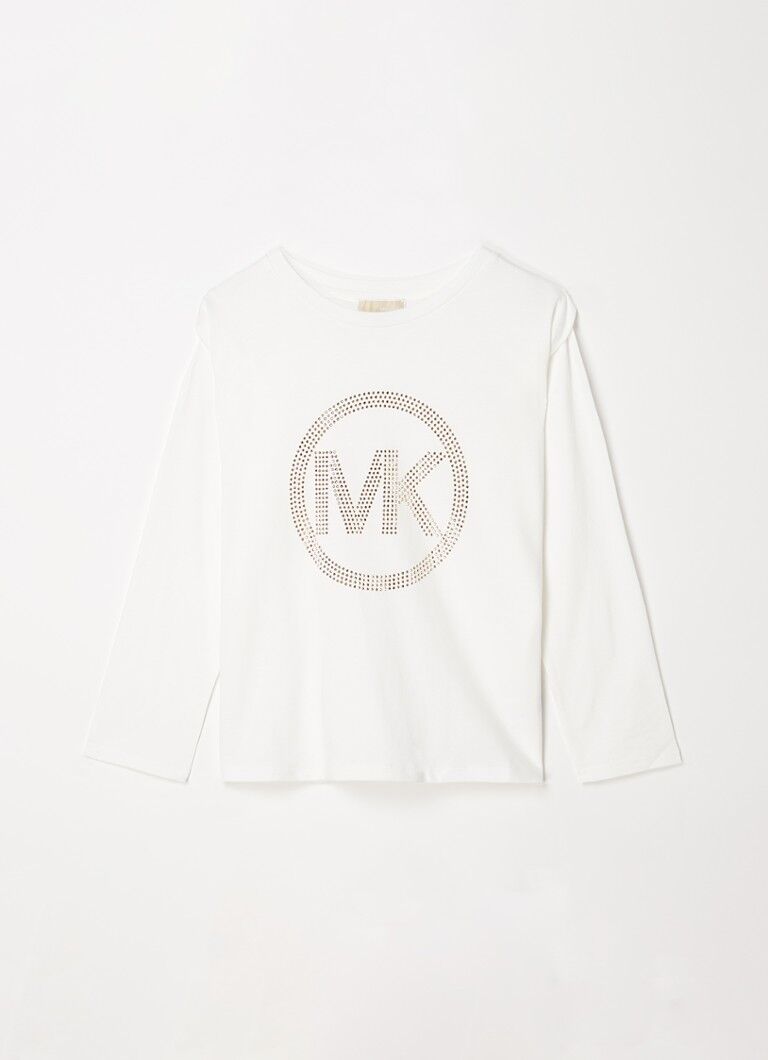 Michael Kors Manches longues avec logo en strass - Blanc
