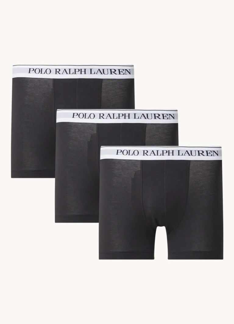 Ralph Lauren Boxer avec logo en pack de 3 - Noir intense