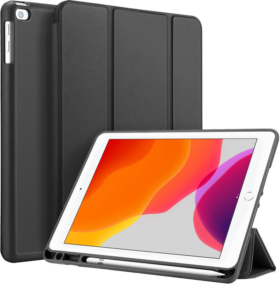 Accezz Étui à rabat Smart Silicone pour l'iPad 10.2 (2019 / 2020) - Noir