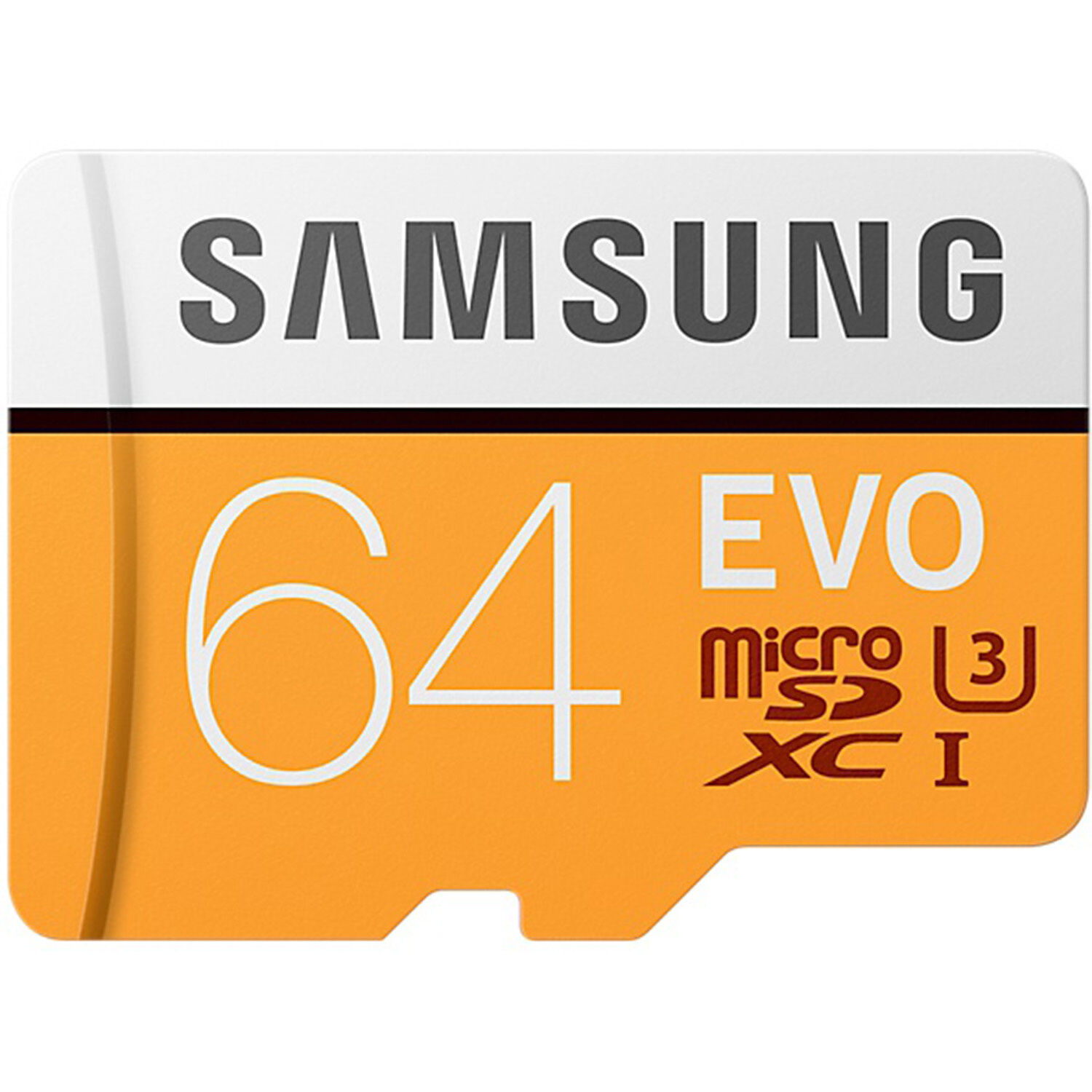 Samsung Carte mémoire EVO microSDXC de 64 Go de classe 10 + adaptateur