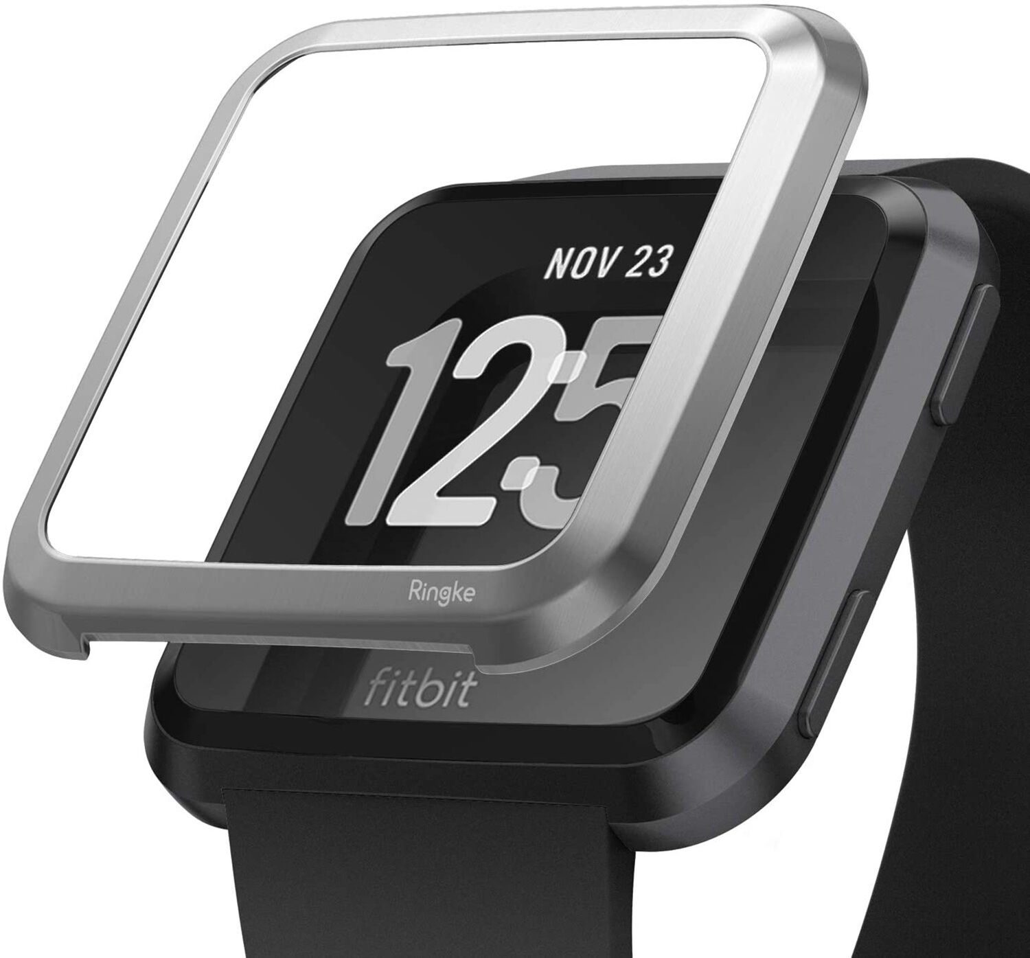 Ringke Style de lunette pour le Fitbit Versa / Versa Lite - Argent mat Ringke Style de lunette pour le Fitbit Versa / Versa Lite - Argent mat