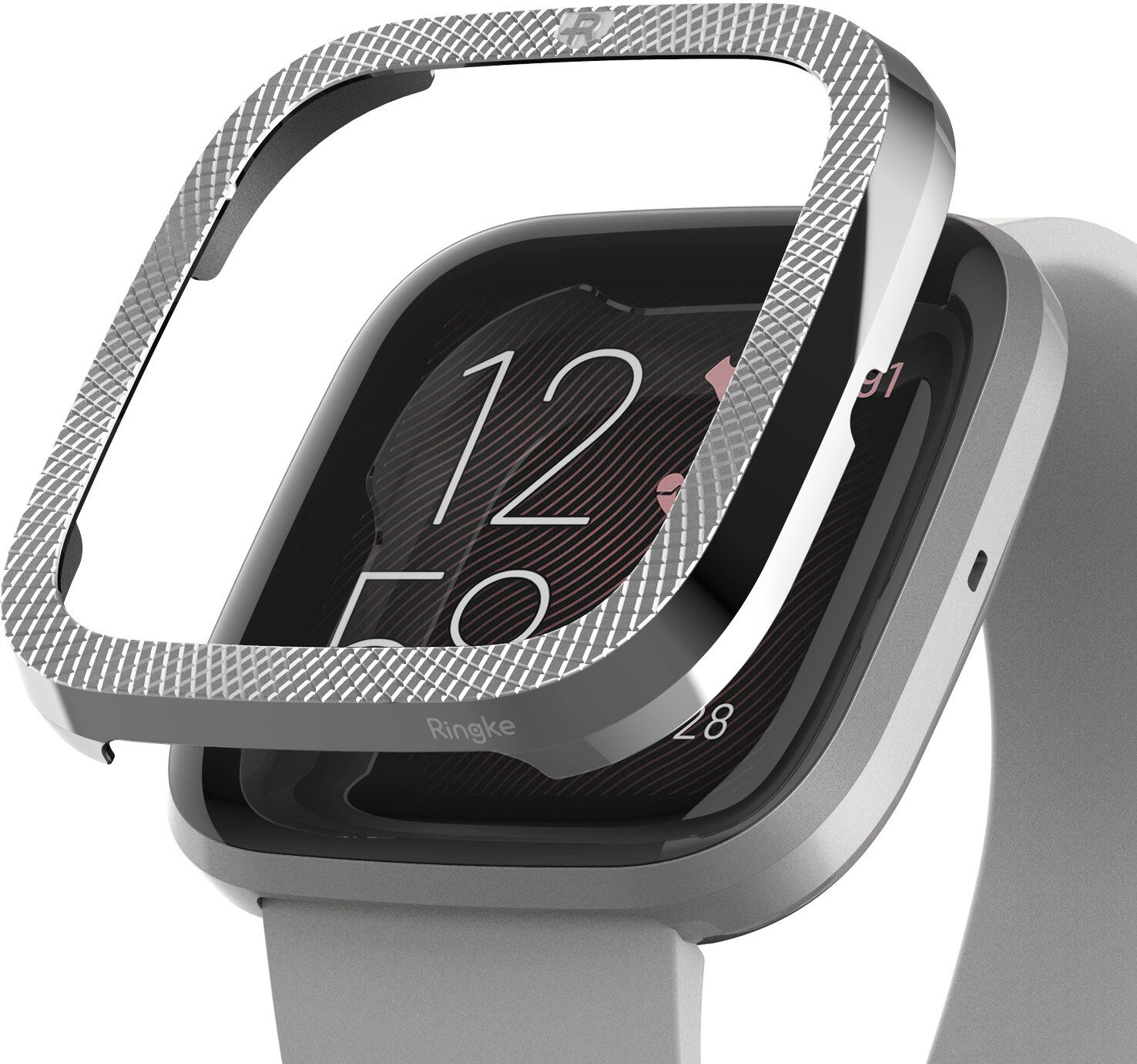 Ringke Style de lunette pour le Fitbit Versa 2 - Argent