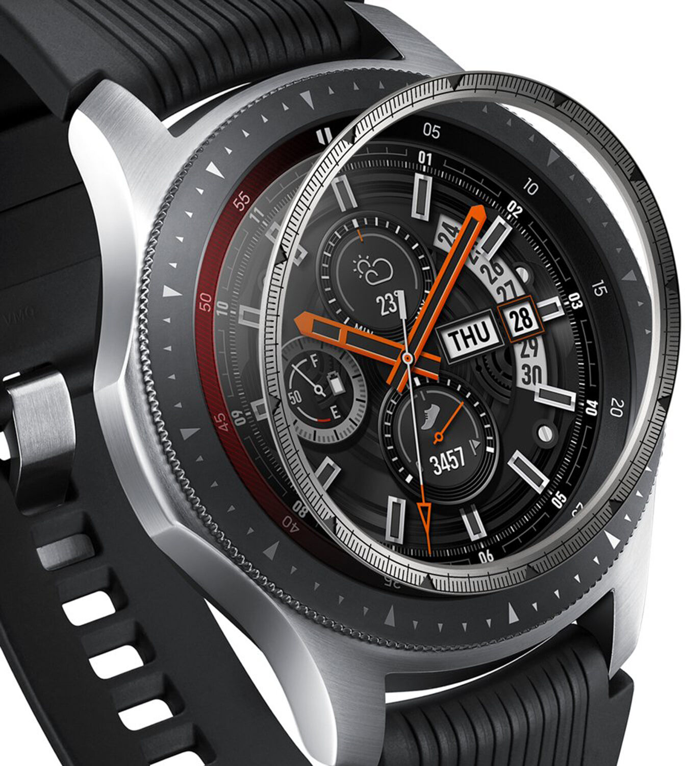 Ringke Style de lunette interne Galaxy Watch 46mm / Gear S3 Frontier / S3 Classic - Argent Ringke Style de lunette interne Galaxy Watch 46mm / Gear S3 Frontier / S3 Classic - Argent