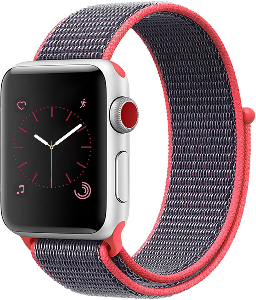 iMoshion Bracelet en nylon pour l'Apple Watch Series 1-6 / SE - 42/44mm - Rose iMoshion Bracelet en nylon pour l'Apple Watch Series 1-6 / SE - 42/44mm - Rose