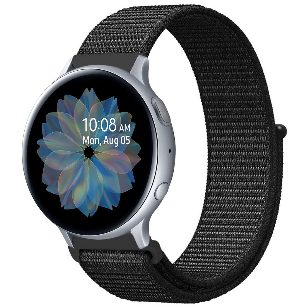 iMoshion Bracelet en nylon pour le Samsung Galaxy Watch 40/42mm / Active 2 42/44mm - Noir