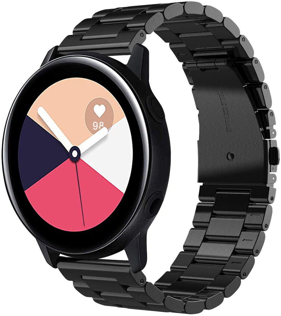 iMoshion Bracelet de montre en acier Galaxy Watch 40/42mm / Active 2 42/44mm - Noir iMoshion Bracelet de montre en acier Galaxy Watch 40/42mm / Active 2 42/44mm - Noir