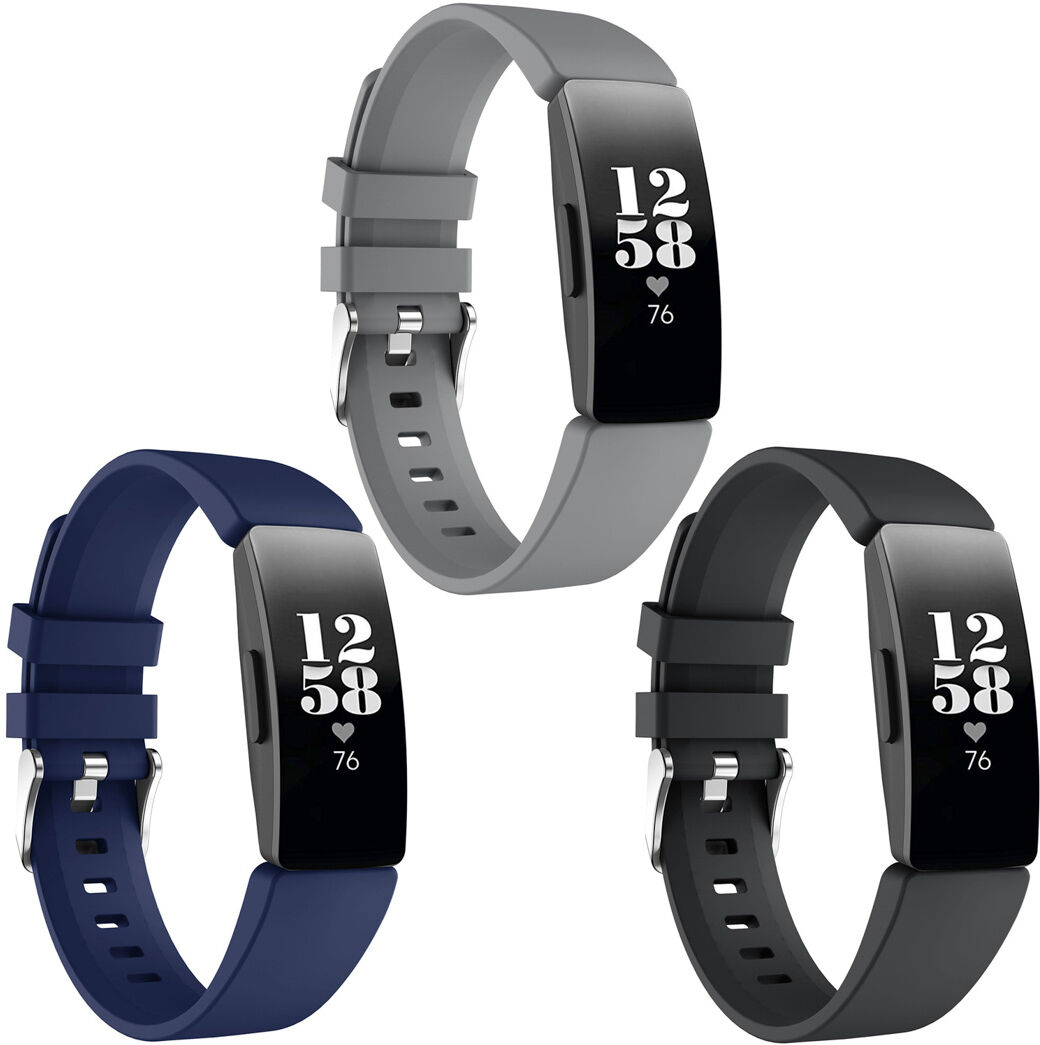 iMoshion Multipack bracelet silicone pour le Fitbit Inspire - Noir / Bleu / Gris