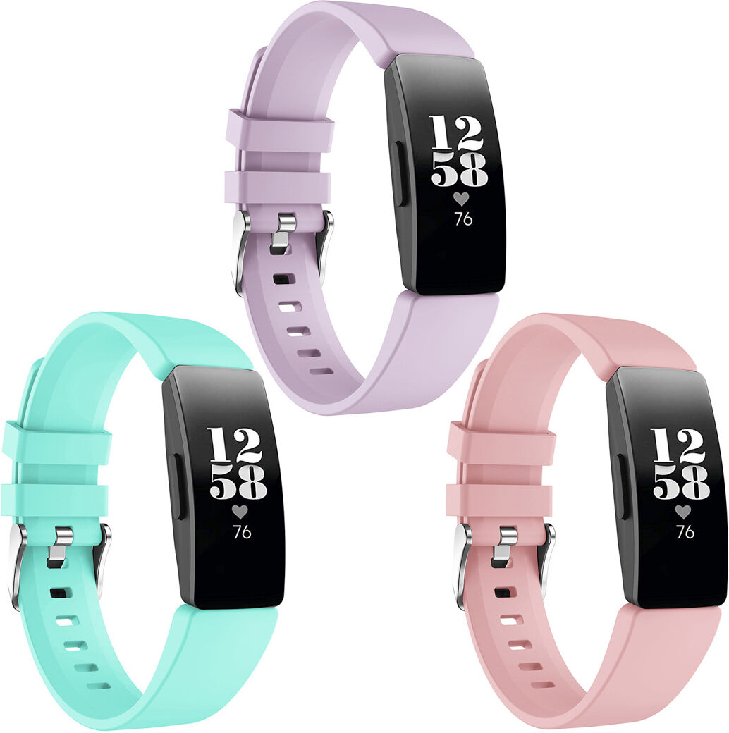 iMoshion Multipack bracelet silicone pour le Fitbit Inspire - Rose / Violet / Turquoise