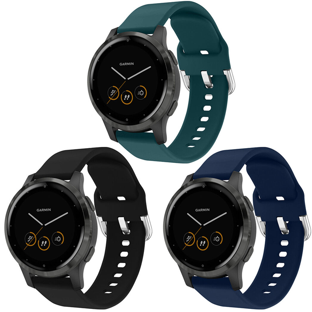 iMoshion Multipack bracelet silicone pour le Garmin Vivoactive 4L - Noir / Vert / Bleu