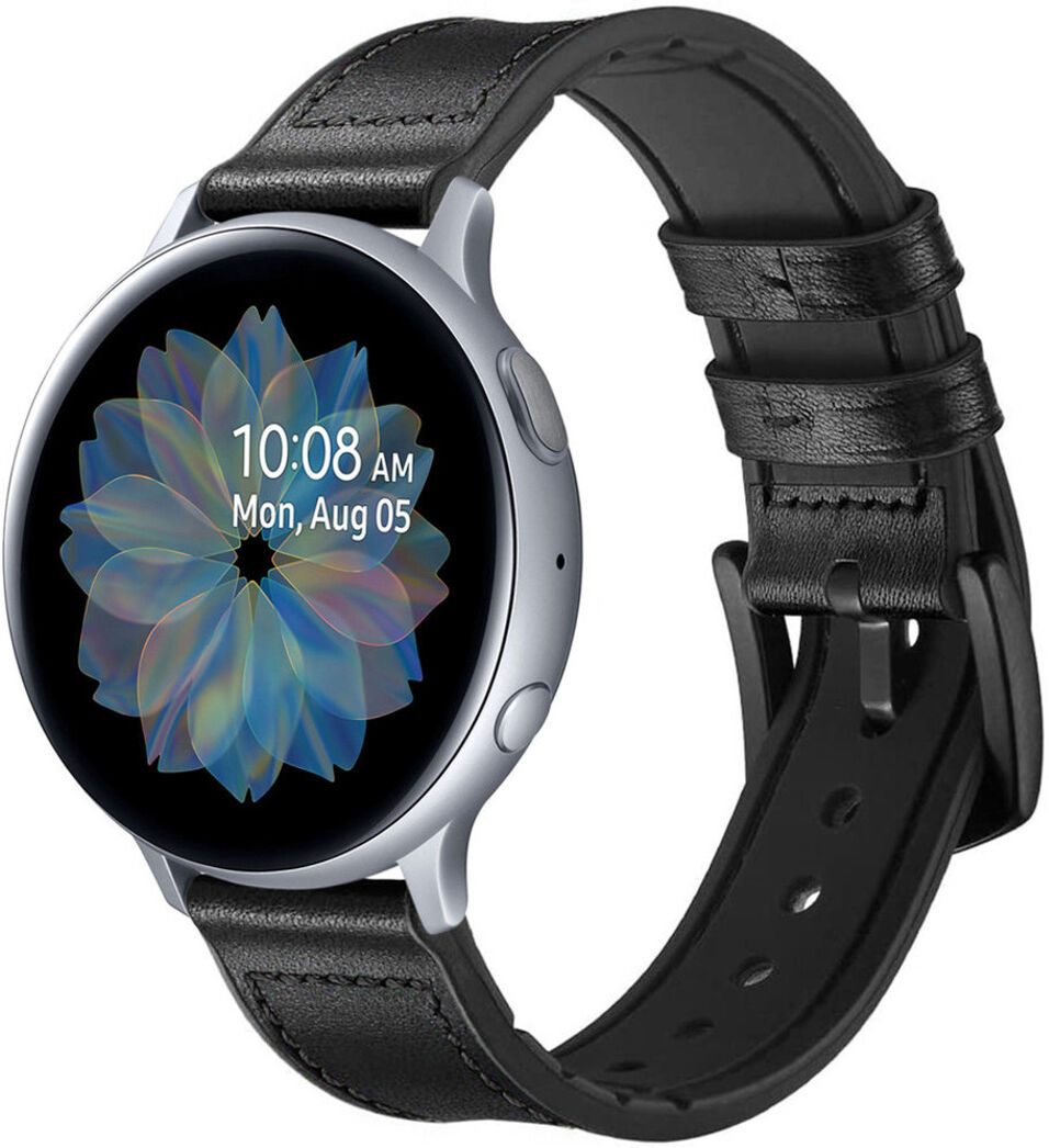 iMoshion Bracelet en cuir véritable Samsung Galaxy Watch 40/42mm / Active 2 42/44mm - Noir iMoshion Bracelet en cuir véritable Samsung Galaxy Watch 40/42mm / Active 2 42/44mm - Noir