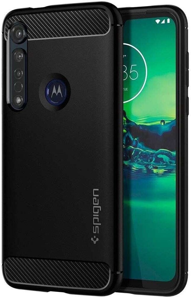 Spigen Coque Rugged Armor pour le Motorola Moto G8 Plus - Noir Spigen Coque Rugged Armor pour le Motorola Moto G8 Plus - Noir