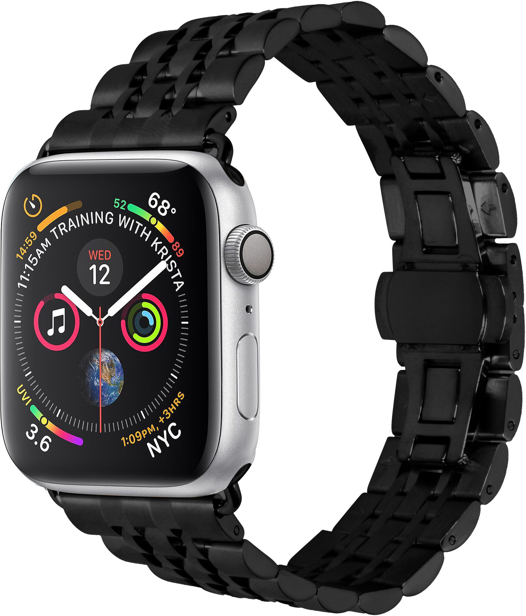 iMoshion Bracelet en acier pour l'Apple Watch Series 1-6 / SE - 38/40mm - Noir iMoshion Bracelet en acier pour l'Apple Watch Series 1-6 / SE - 38/40mm - Noir