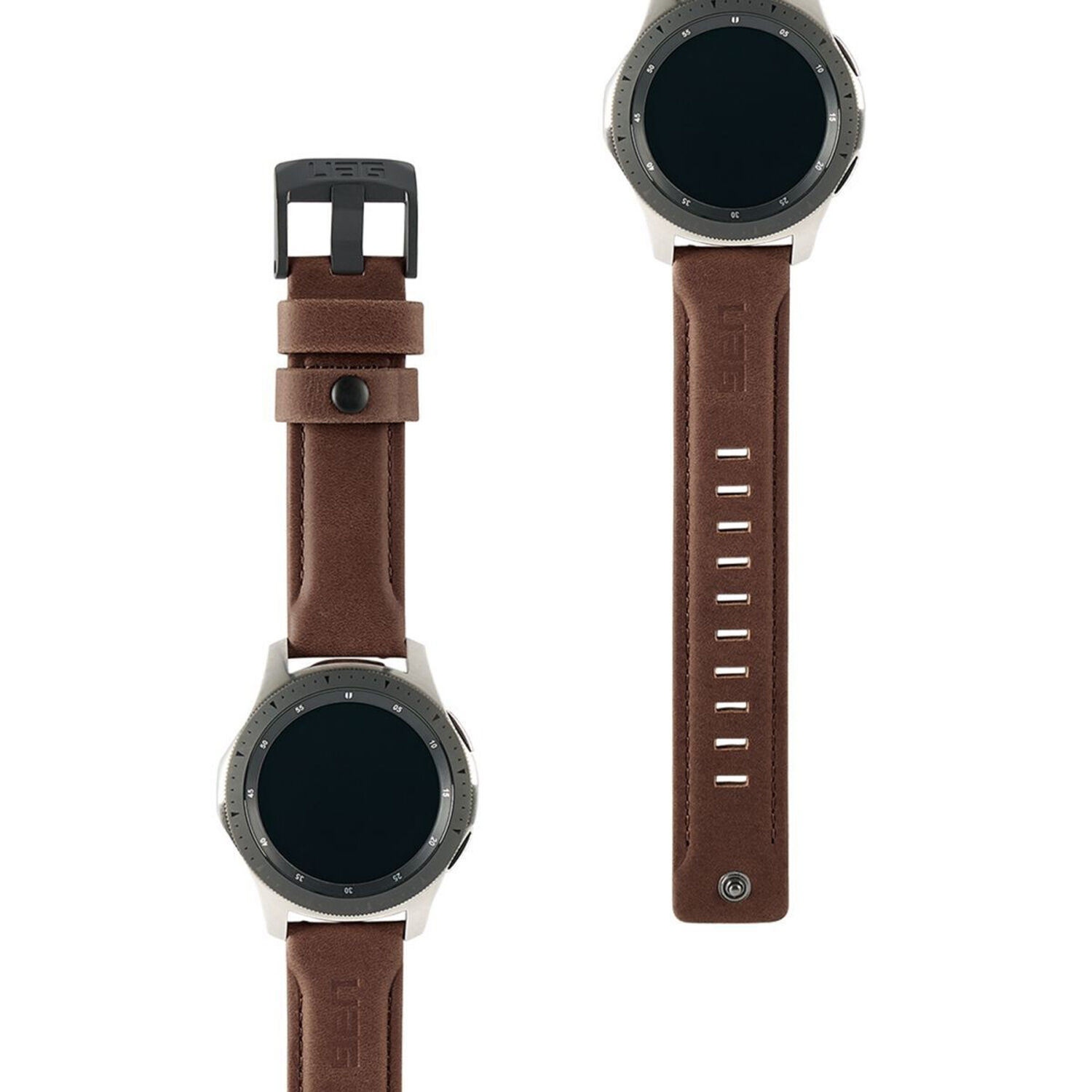 UAG Bracelet Leather Strap pour la Samsung Galaxy Watch 46 mm / Watch 3 45mm - Brun