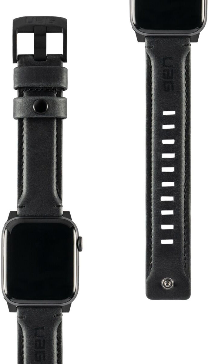 UAG Bracelet Leather Strap pour Apple Watch Series 1 - 6 / SE - 42/44mm - Noir UAG Bracelet Leather Strap pour Apple Watch Series 1 - 6 / SE - 42/44mm - Noir