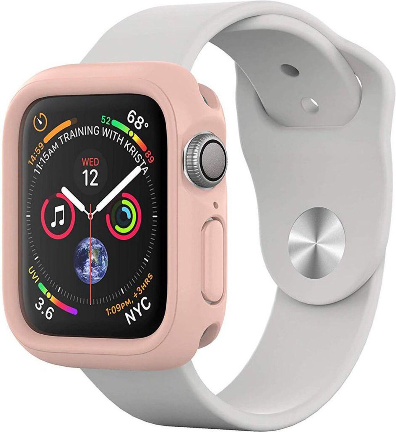 RhinoShield Pare-chocs CrashGuard NX pour l'Apple Watch Serie 1-6 / SE - 44 mm - Rose RhinoShield Pare-chocs CrashGuard NX pour l'Apple Watch Serie 1-6 / SE - 44 mm - Rose