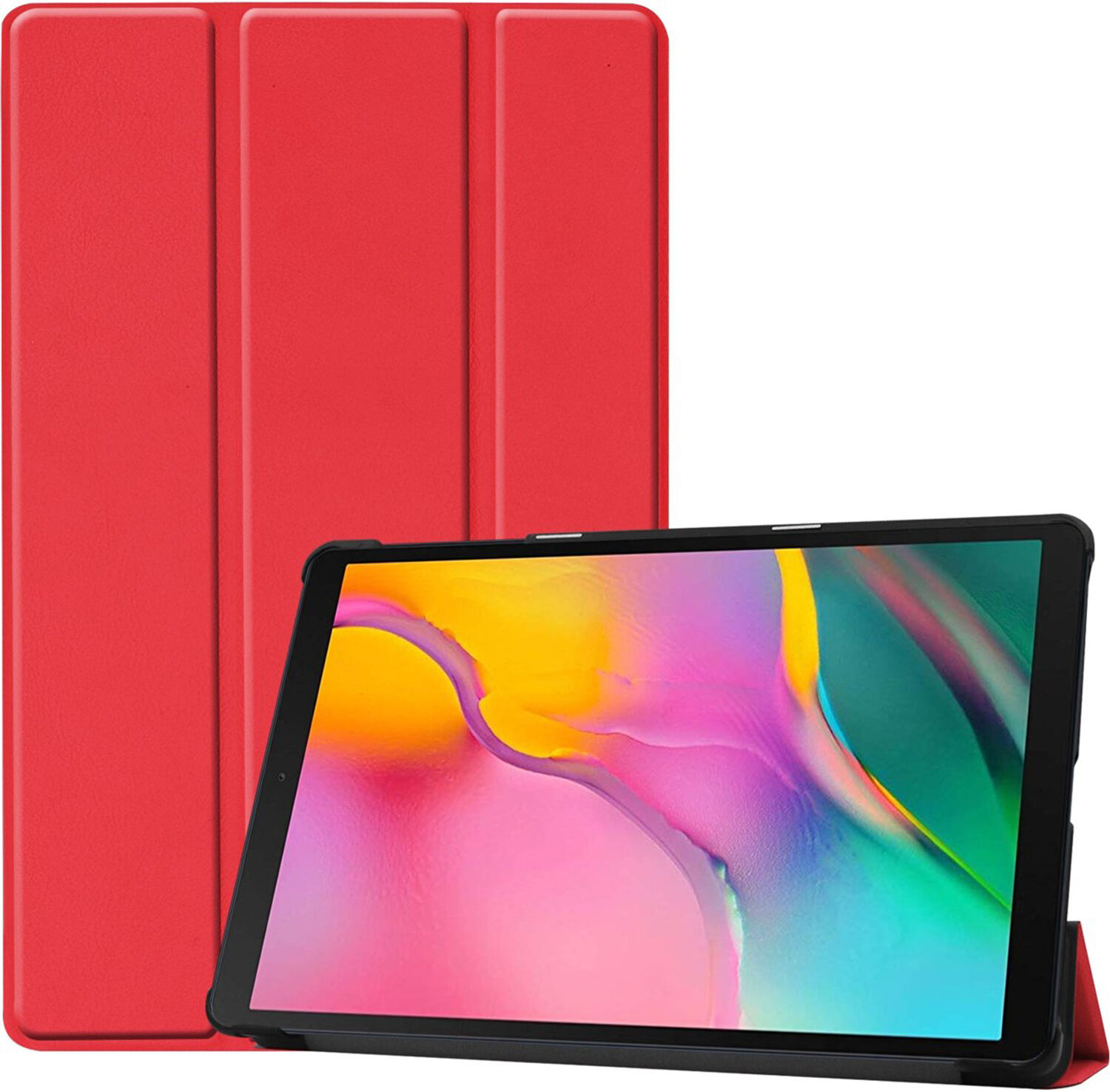 iMoshion Étui de tablette portefeuille Trifold pour Samsung Galaxy Tab A 10.1 (2019) - Rouge