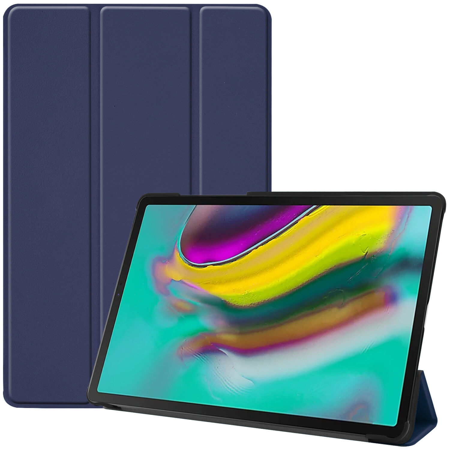 iMoshion Étui de tablette portefeuille Trifold pour Samsung Galaxy Tab S5e - Bleu