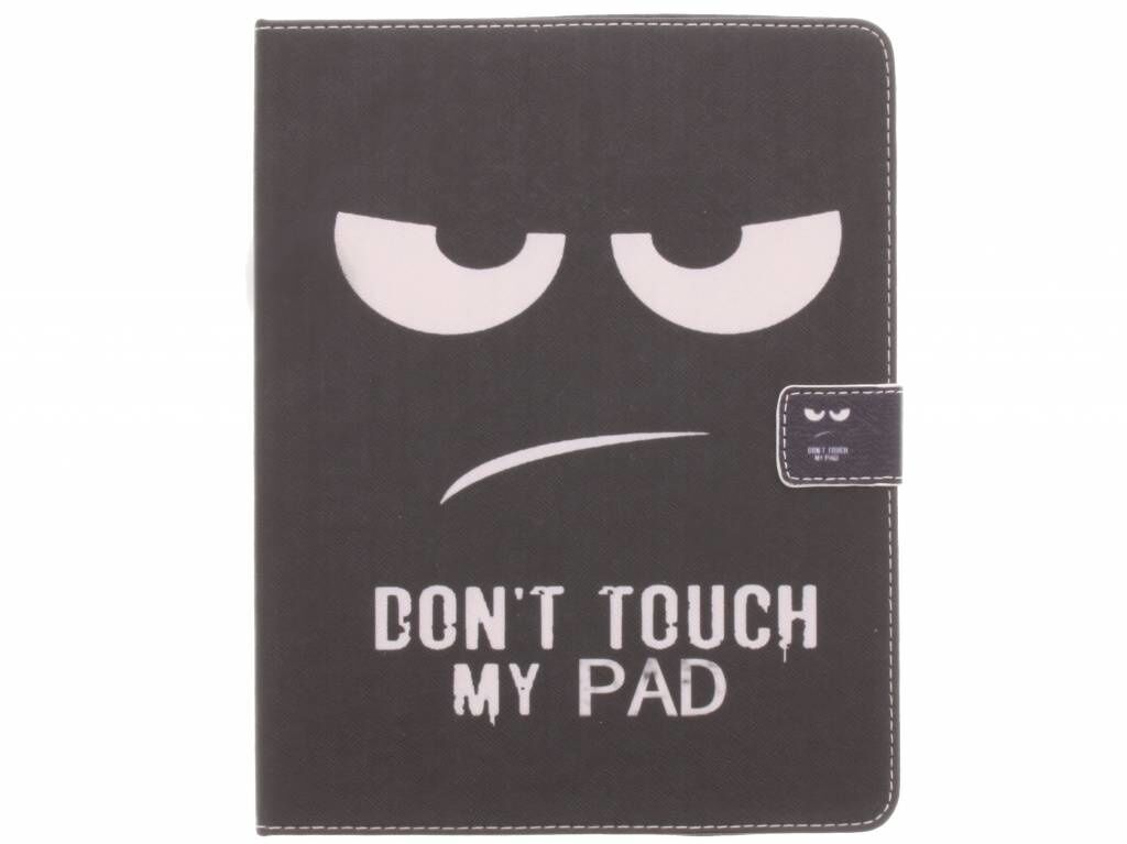 Coquedetelephone.fr Étui à rabat silicone design pour iPad 2 / 3 / 4 - Don't touch my pad