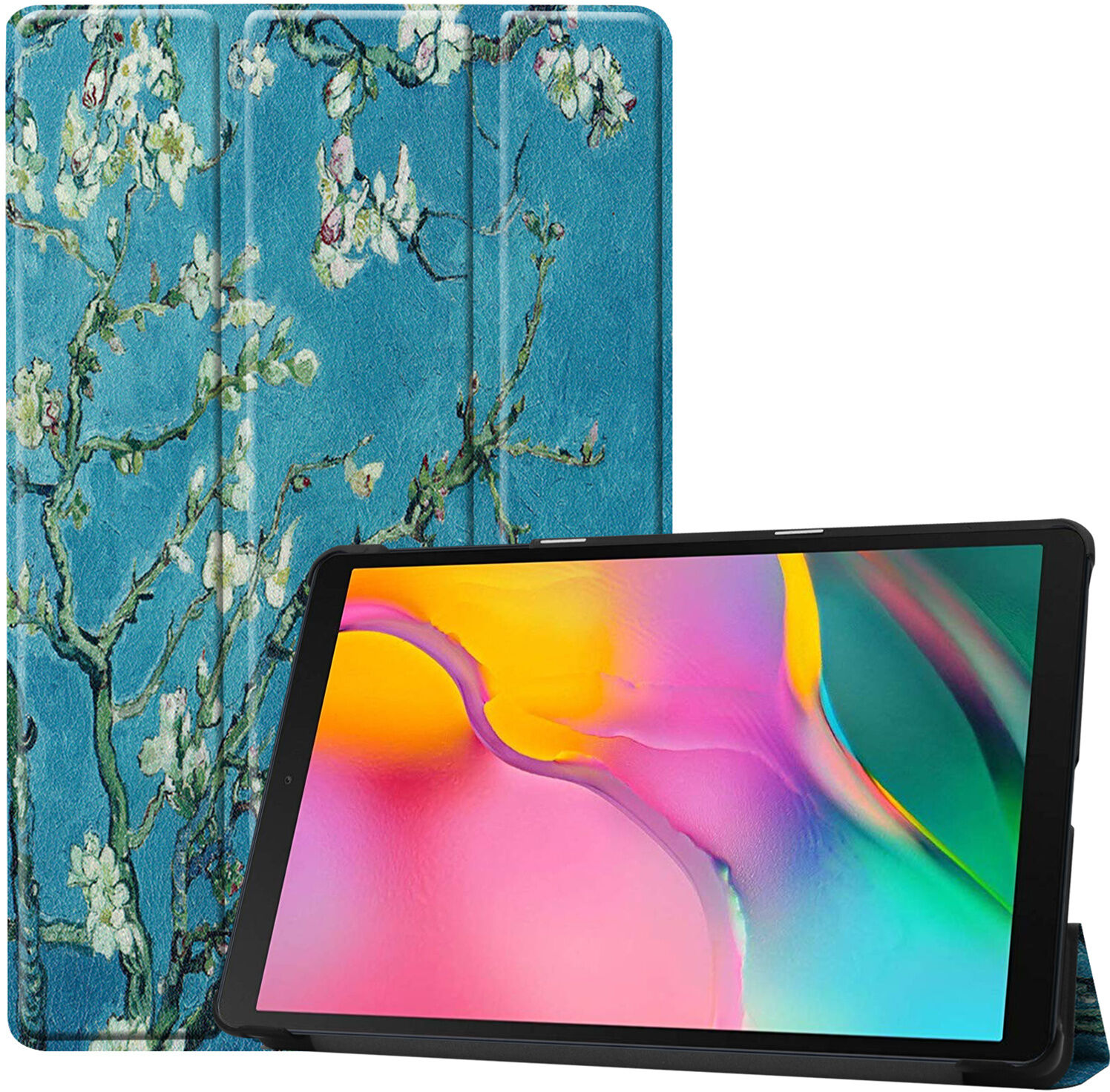 iMoshion Étui à rabat Design Trifold pour le Samsung Galaxy Tab A 10.1 (2019) - Green Plant iMoshion Étui à rabat Design Trifold pour le Samsung Galaxy Tab A 10.1 (2019) - Green Plant