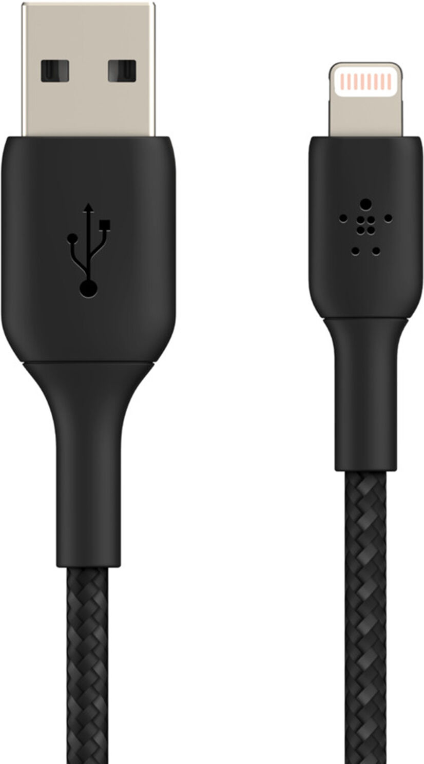 Belkin Boost↑Charge™ Braided Lightning vers câble USB - 2 mètres - Noir Belkin Boost↑Charge™ Braided Lightning vers câble USB - 2 mètres - Noir