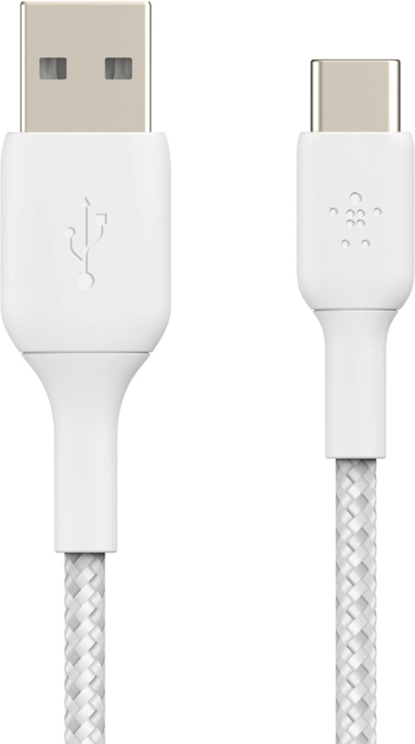 Belkin Boost↑Charge™ Braided USB-C vers câble USB - 0,15 mètre - Blanc Belkin Boost↑Charge™ Braided USB-C vers câble USB - 0,15 mètre - Blanc