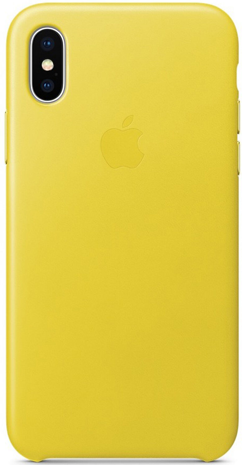 Apple Coque Leather pour l'iPhone X - Spring Yellow Apple Coque Leather pour l'iPhone X - Spring Yellow