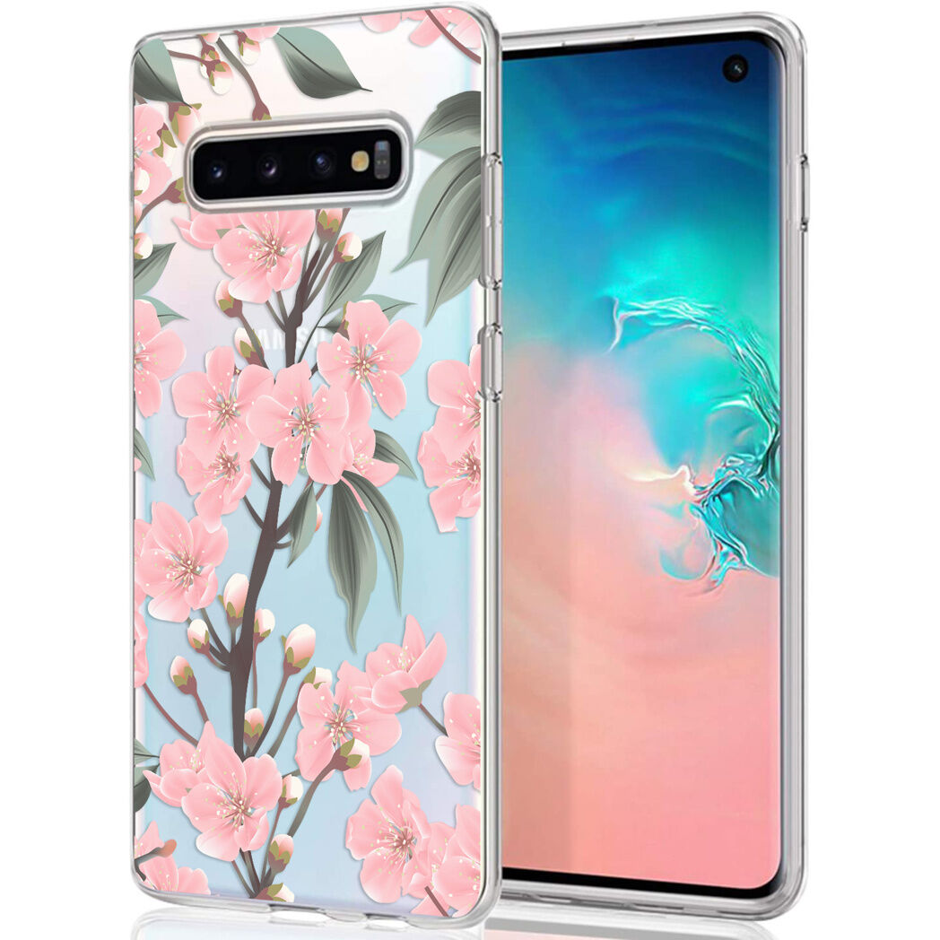 iMoshion Coque Design pour le Samsung Galaxy S10 - Fleur - Rose / Vert