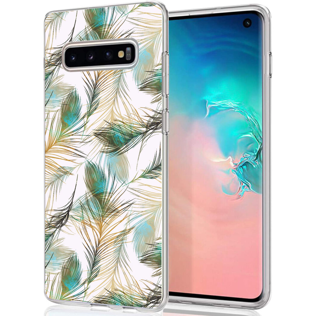 iMoshion Coque Design pour le Samsung Galaxy S10 - Paon - Vert / Dorée