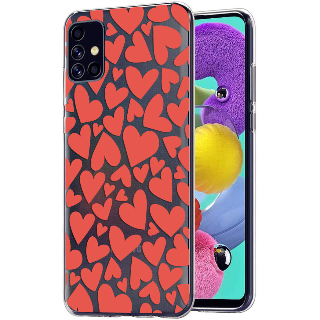 iMoshion Coque Design pour le Samsung Galaxy A51 - Cœurs - Rouge