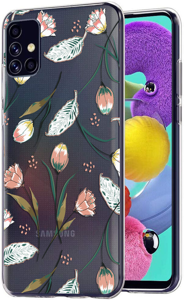 iMoshion Coque Design pour le Samsung Galaxy A51 - Fleur - Rose / Vert