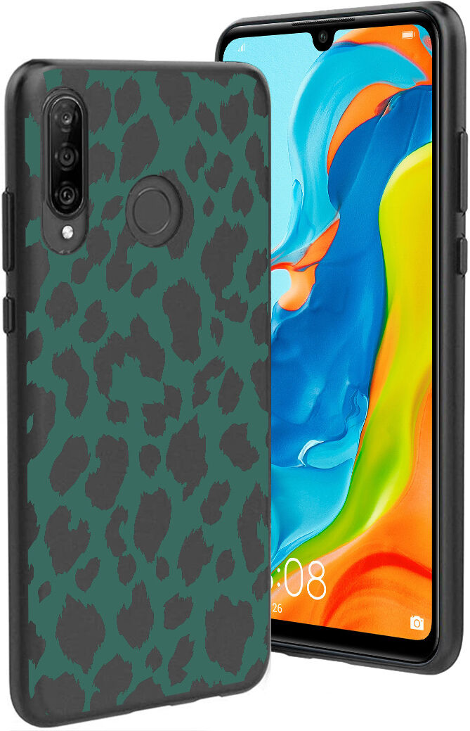 iMoshion Coque Design pour l'Huawei P30 Lite - Léopard - Vert / Noir