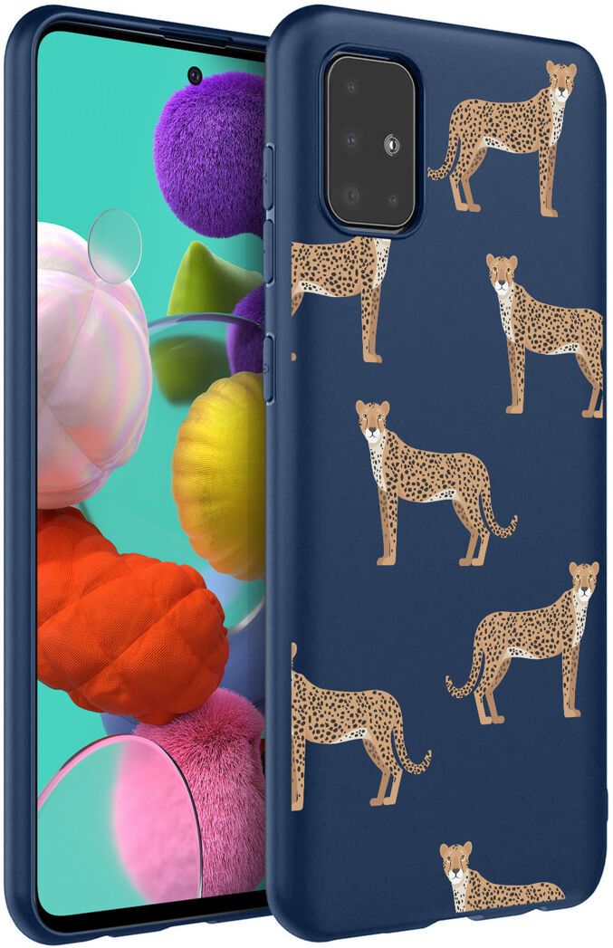 iMoshion Coque Design pour le Samsung Galaxy A51 - Léopard - Bleu