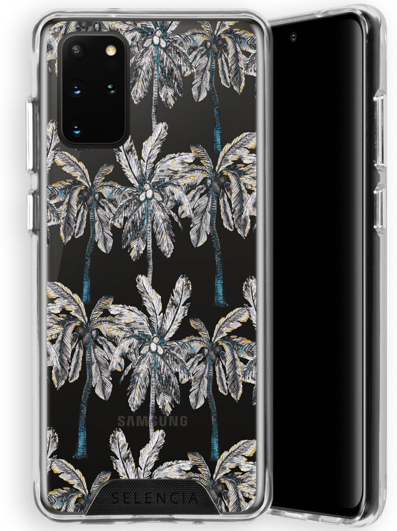 Selencia Coque très protectrice Zarya Fashion pour le Samsung Galaxy S20 Plus - Palmtree