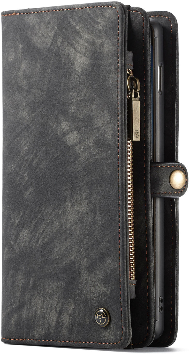 CaseMe Etui de téléphone de luxe en cuir deux en un pour le Samsung Galaxy S10 - Noir CaseMe Etui de téléphone de luxe en cuir deux en un pour le Samsung Galaxy S10 - Noir