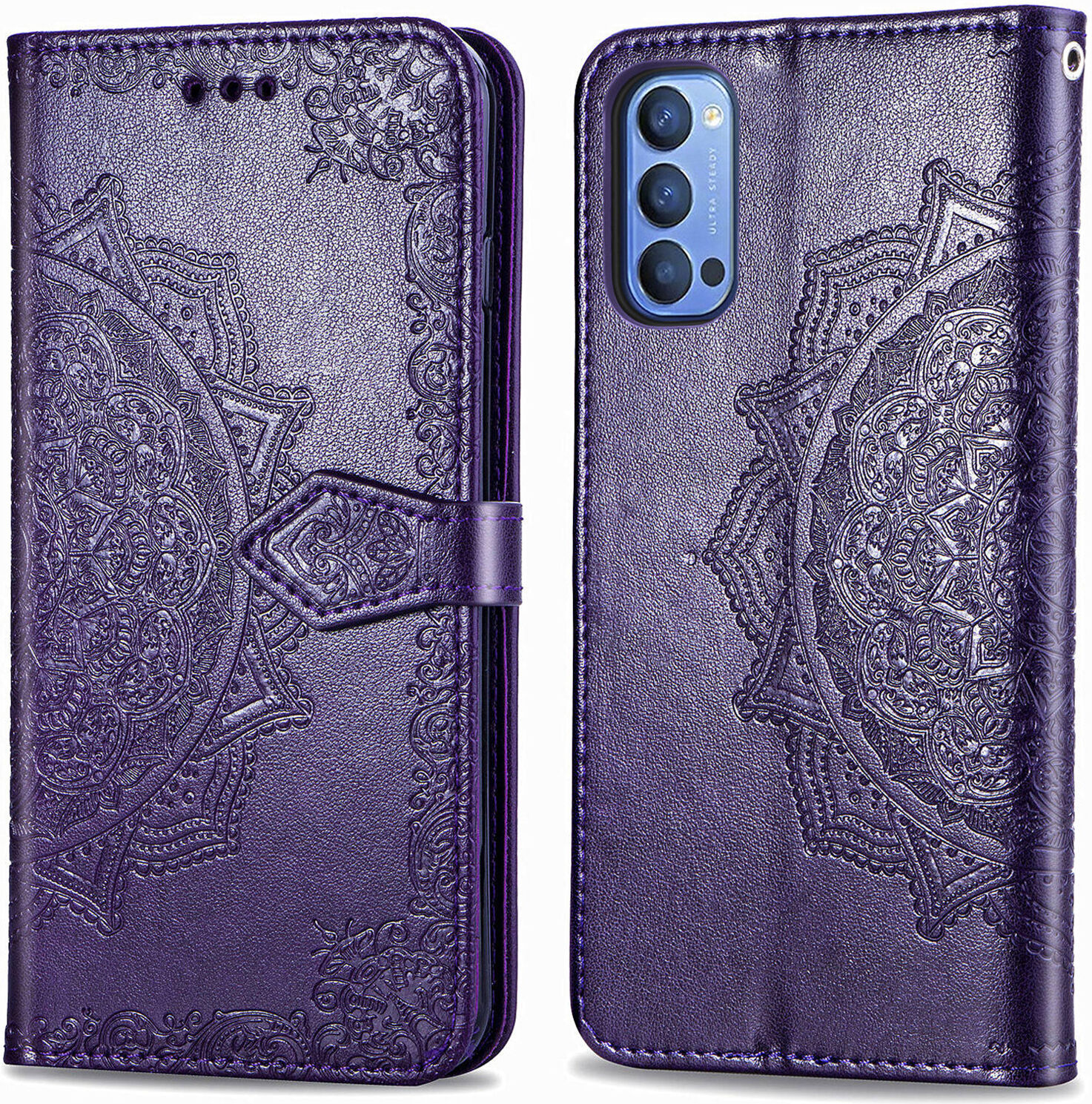 iMoshion Etui de téléphone portefeuille Mandala pour le Oppo Reno4 5G - Violett