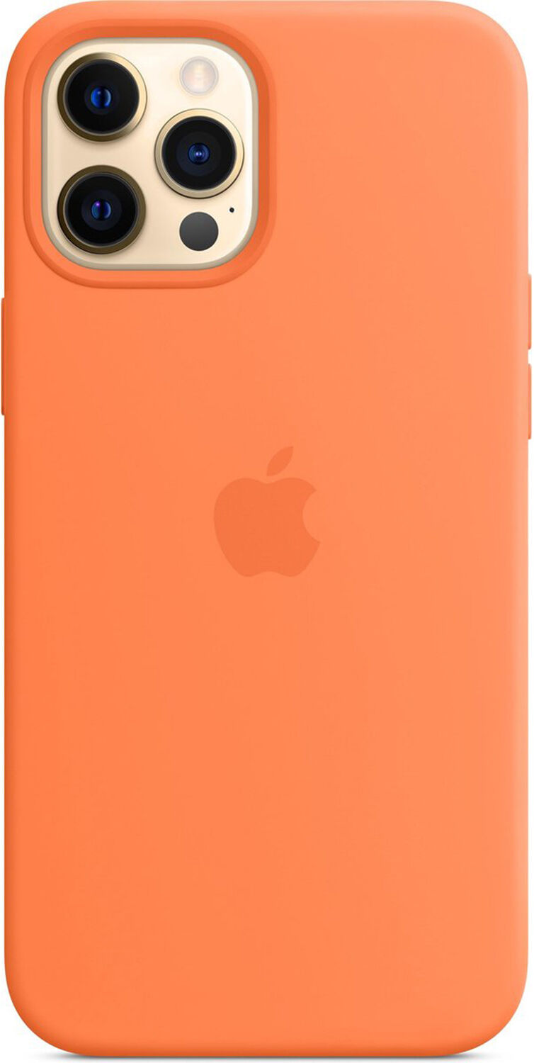 Apple Coque en silicone MagSafe pour l'iPhone 12 Pro Max - Kumquat Apple Coque en silicone MagSafe pour l'iPhone 12 Pro Max - Kumquat