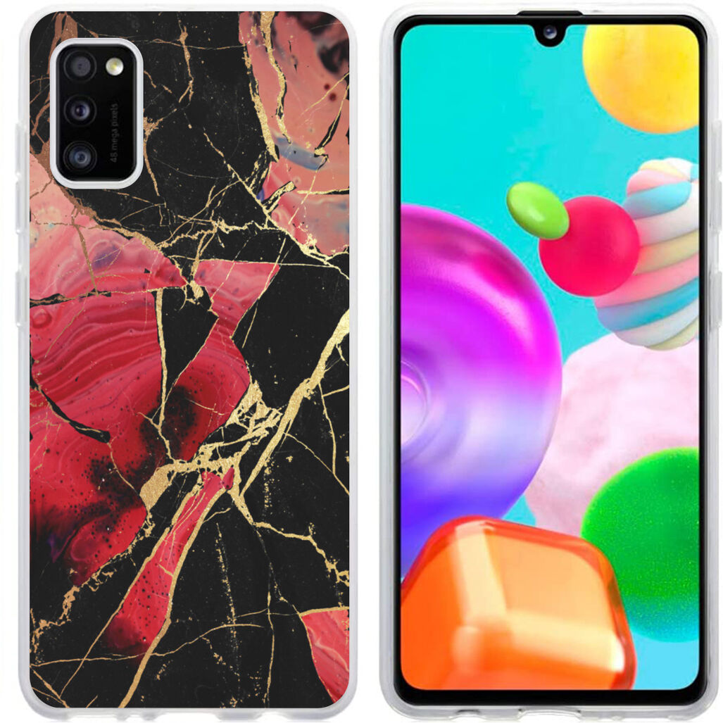 iMoshion Coque Design pour le Samsung Galaxy A41 - Marbre - Rouge iMoshion Coque Design pour le Samsung Galaxy A41 - Marbre - Rouge