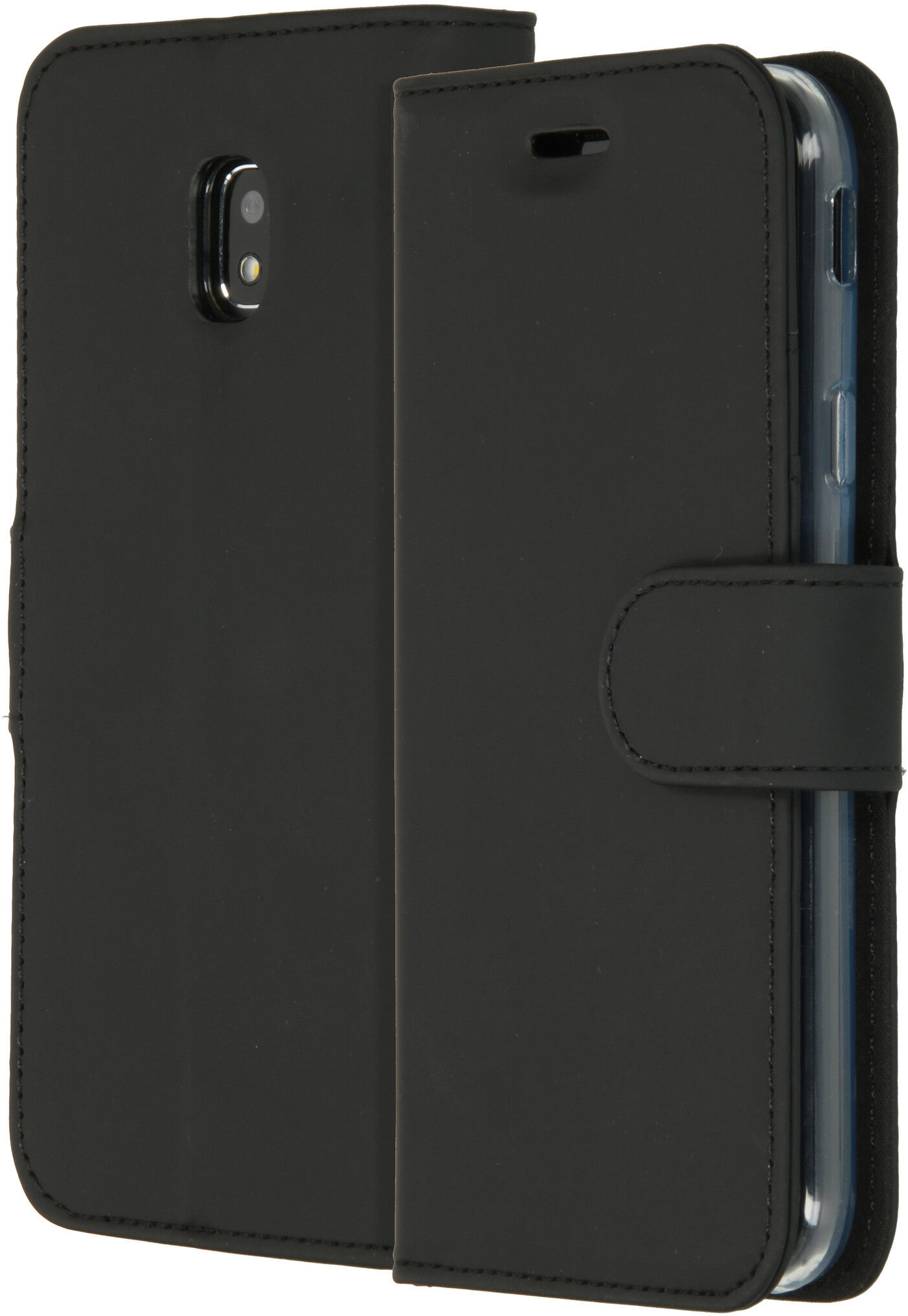 Accezz Étui de téléphone portefeuille Wallet pour le Samsung Galaxy J3 (2017) - Noir