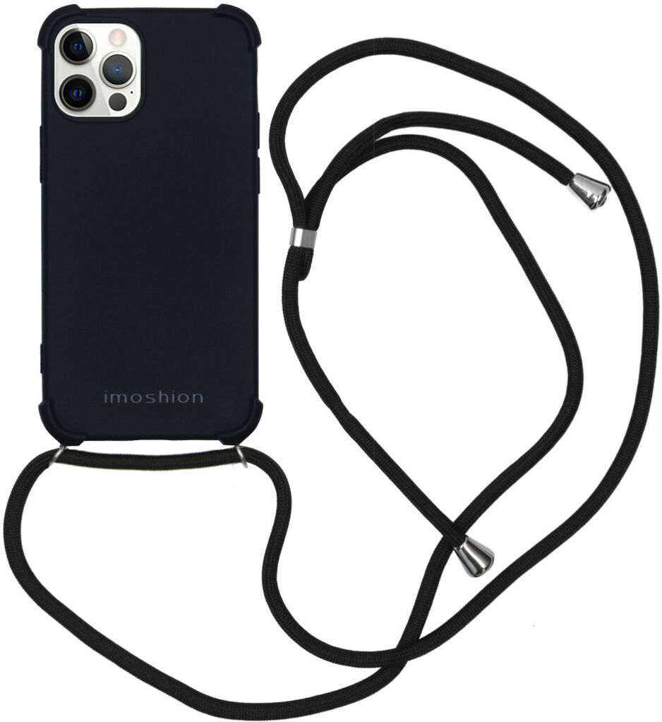 iMoshion Coque Color avec cordon pour l'iPhone 12 (Pro) - Noir