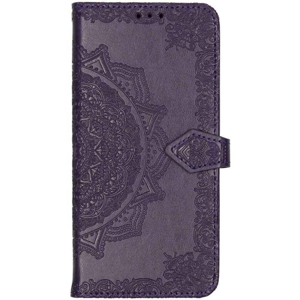 Coquedetelephone.fr Etui de téléphone portefeuille Mandala pour le Motorola One Macro - Violet