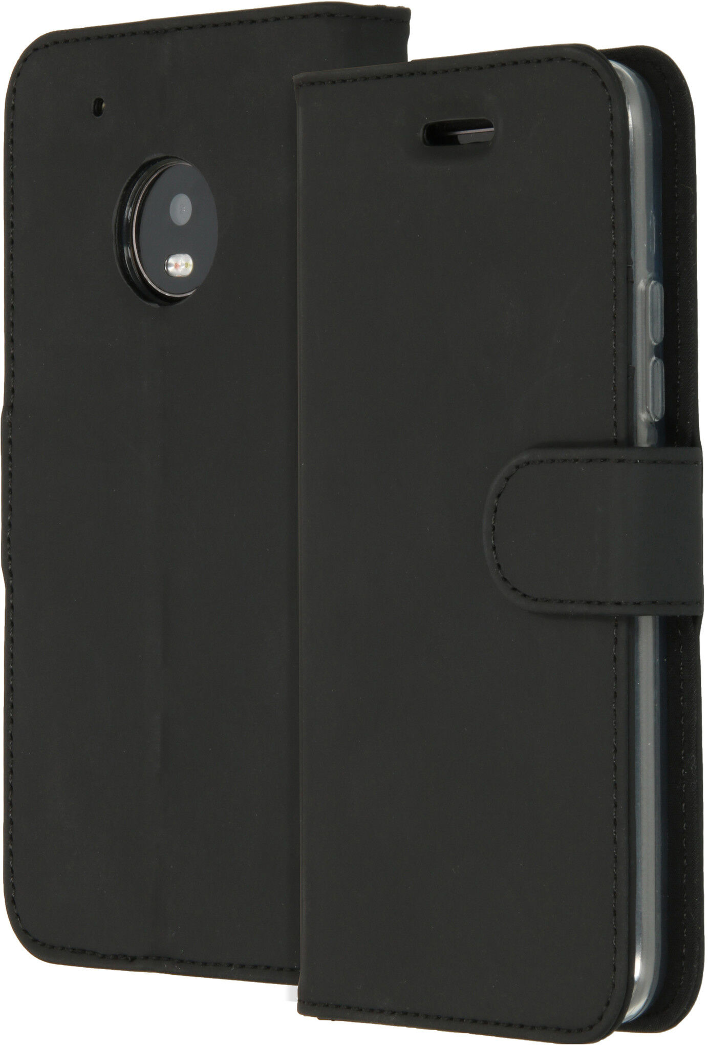 Accezz Étui de téléphone Wallet pour le Motorola Moto G5 Plus - Noir