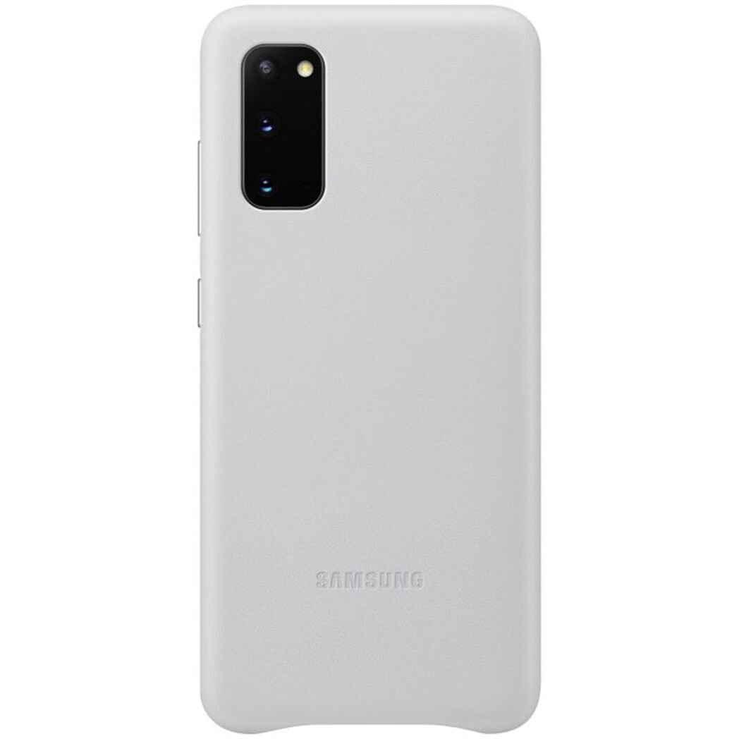 Samsung Coque Leather pour le Samsung Galaxy S20 - Gris