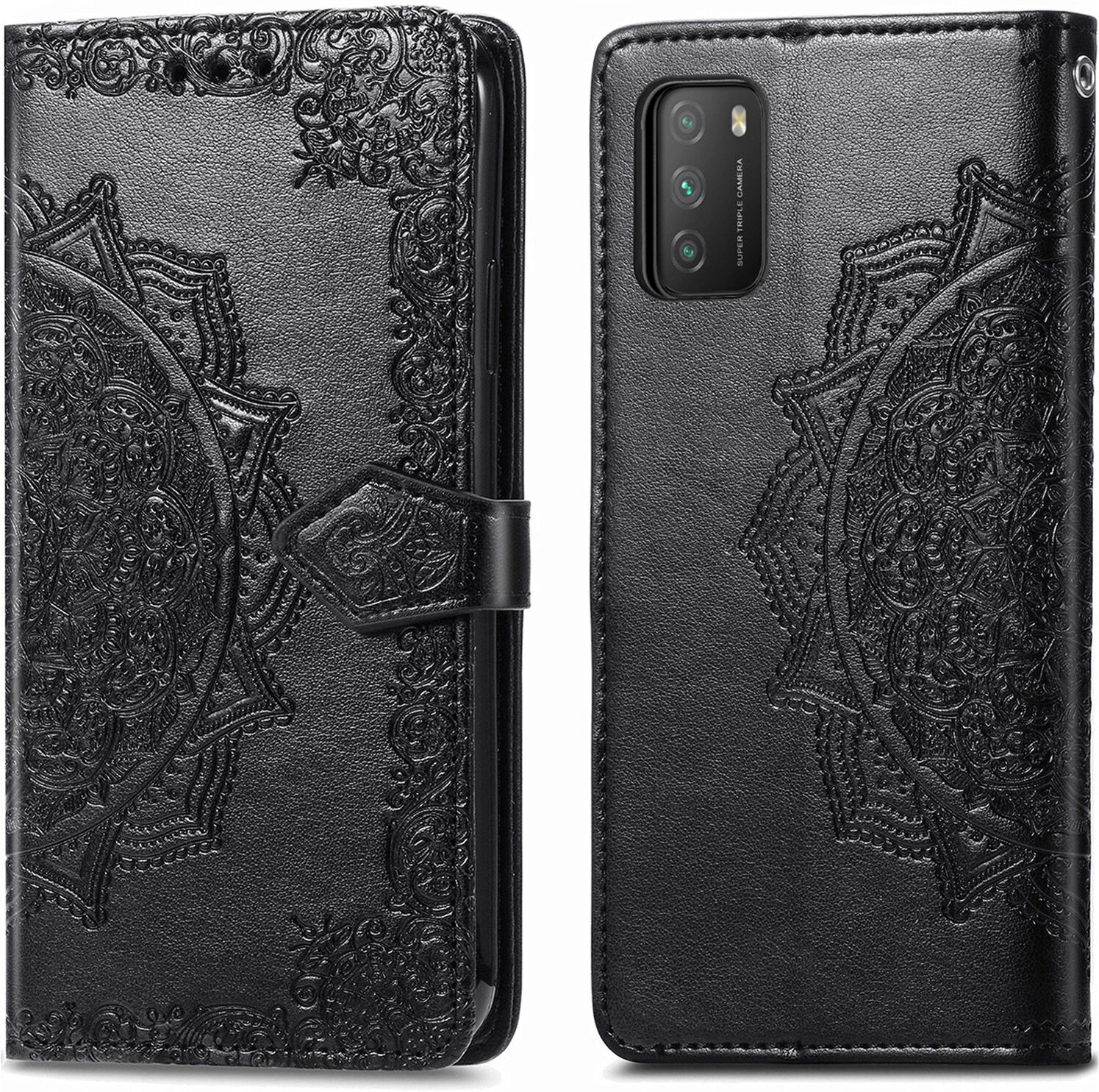 iMoshion Etui de téléphone portefeuille Mandala pour le Xiaomi Poco M3 - Noir iMoshion Etui de téléphone portefeuille Mandala pour le Xiaomi Poco M3 - Noir