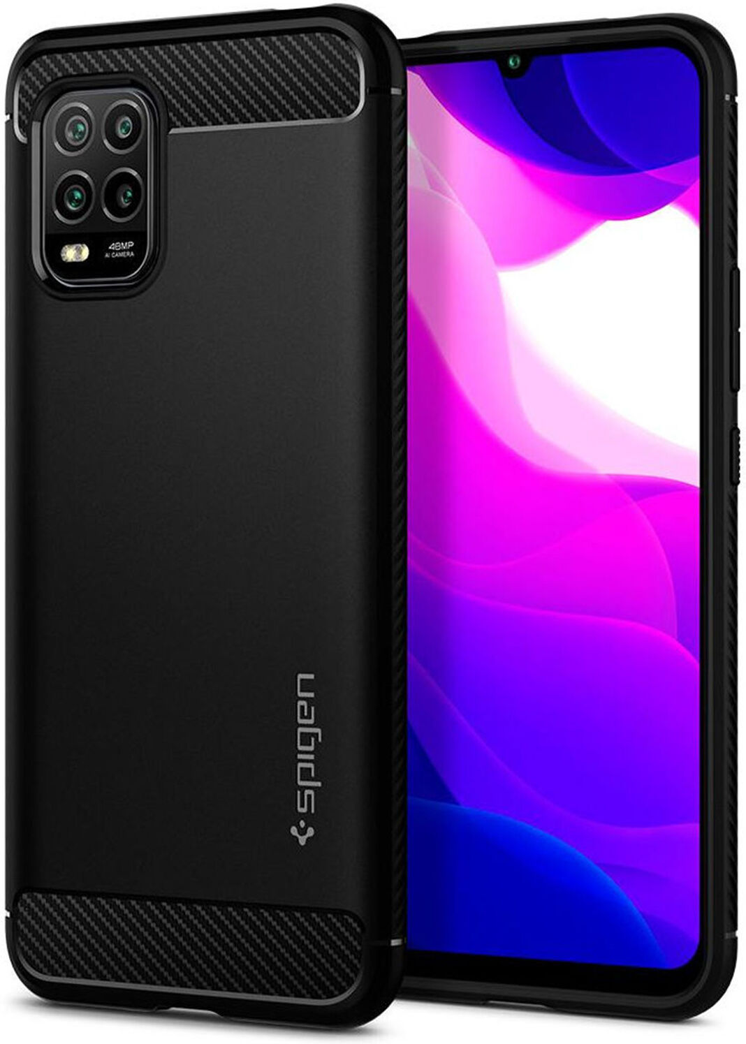 Spigen Coque Rugged Armor pour le Xiaomi Mi 10 Lite - Noir Spigen Coque Rugged Armor pour le Xiaomi Mi 10 Lite - Noir