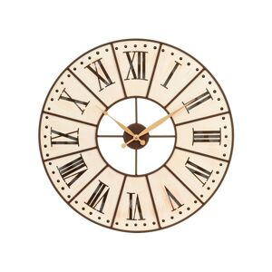 ATMOSPHERA Horloge en bois et cadran métal noir - Atmosphera - Publicité