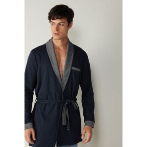 Intimissimi Robe de Chambre en Interlock de Coton Homme Bleu Taille M - Publicité