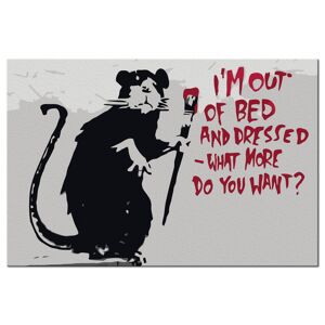 Bimago Tableau peinture par numéros I'm Out Of Bed And Dressed (Banksy Street Art Graffiti) - Publicité